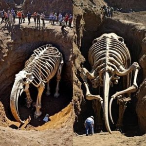 Well-Preserved Mammoth Skeleton Unearthed at North America’s Prominent Archaeological Site...