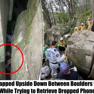 HOT NEWS: Woman Trapped Upside Down Between Boulders for 7 Hours While Trying to Retrieve Dropped Phone.