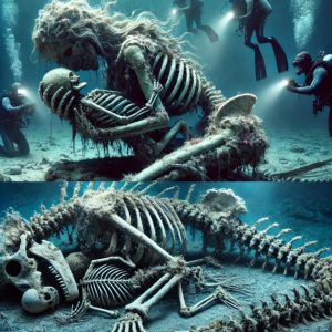 Astounding Discovery: Giant Mermaid Skeleton Found Cradling Her Son in a Final Embrace...