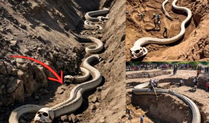 Breaking News: Giant Snake Skeleton Discovered in the Loire River, France – A Remarkable Archaeological Find