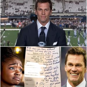 Black Waitress Serves Tom Brady, Saw Note on Check, and Burst into Tears