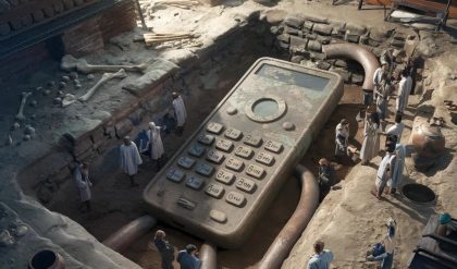 Astonishing Discovery: A Colossal Mobile Phone Found in the Ancient Tomb of King Goliath